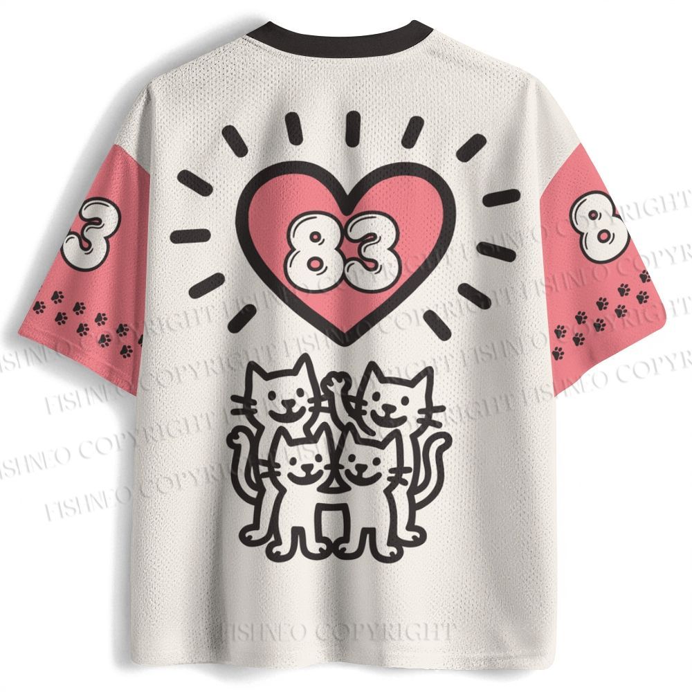 Keith Haring Cat Heart Jersey Shirts