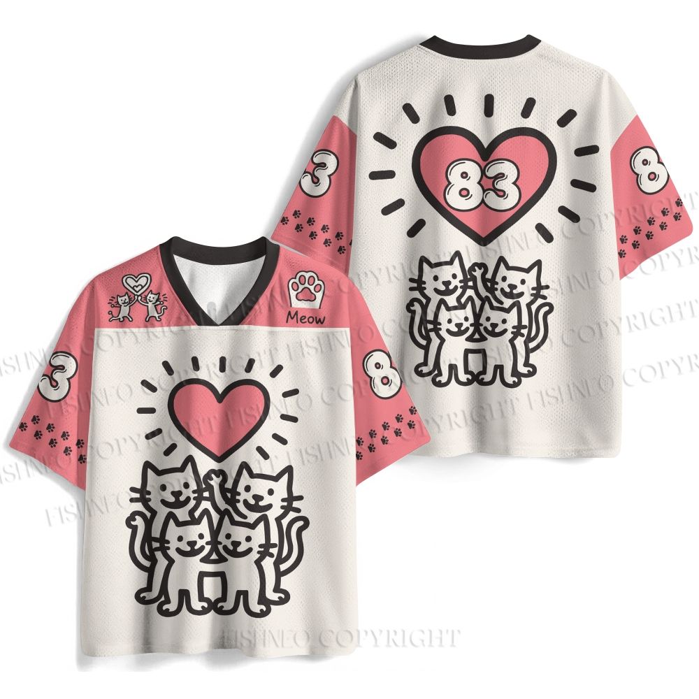 Keith Haring Cat Heart Jersey Shirts