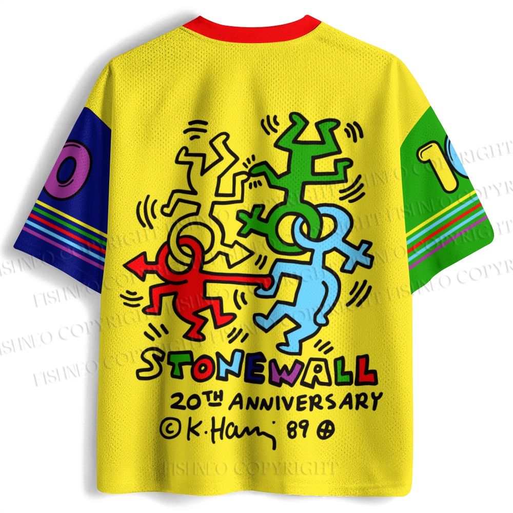 Keith Haring Pride Rainbow Heart Jersey Shirts