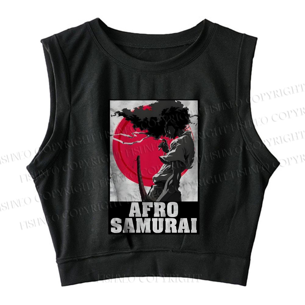 Afro Samurai Sleeveless Crop Tops