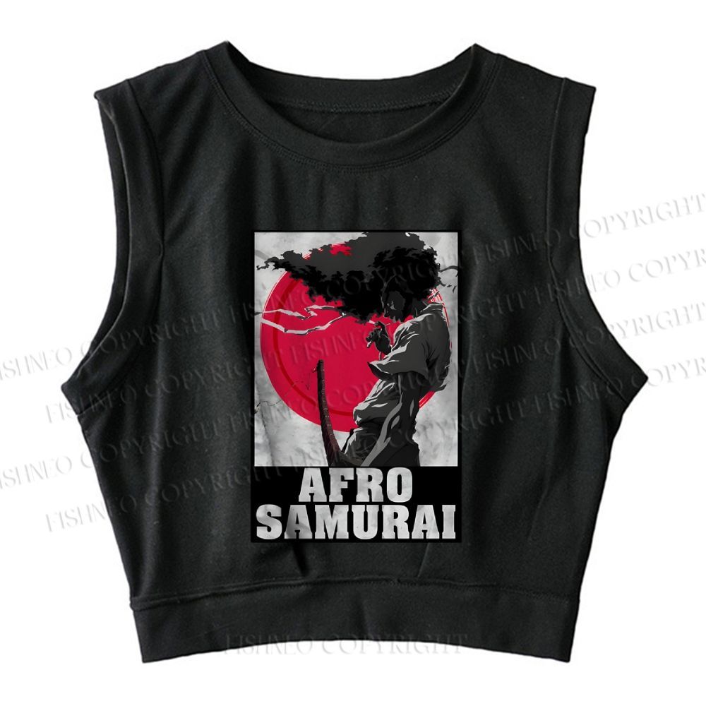 Afro Samurai Sleeveless Crop Tops