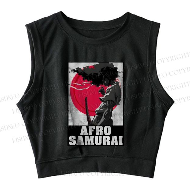 Afro Samurai Sleeveless Crop Tops