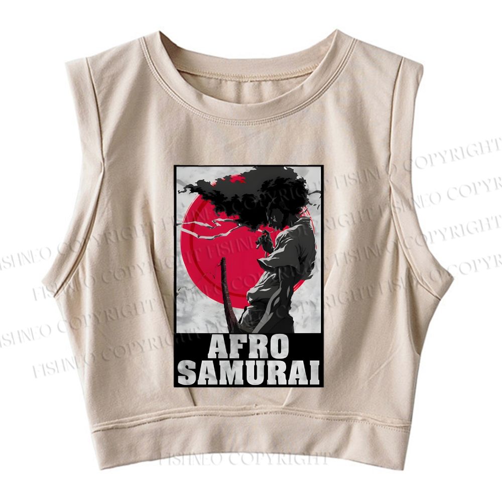 Afro Samurai Sleeveless Crop Tops