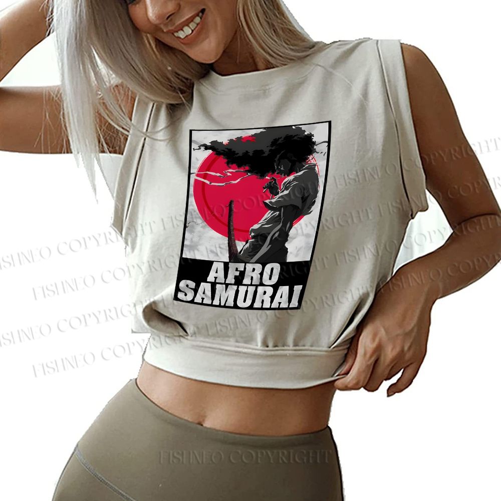 Afro Samurai Sleeveless Crop Tops