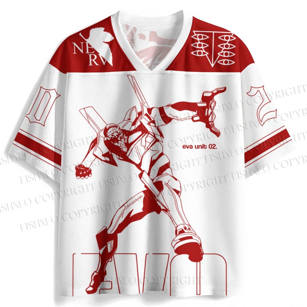 Neon Genesis Evangelion Unit 02 Jersey Shirts