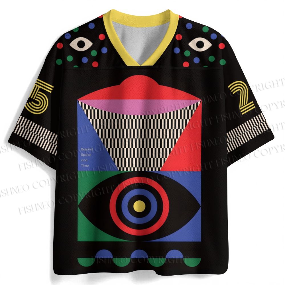 Abstract Minimalist Eye Jersey Shirts