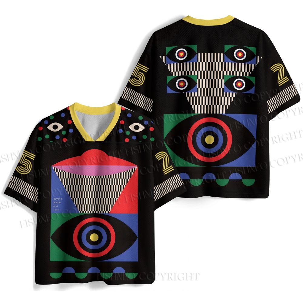 Abstract Minimalist Eye Jersey Shirts