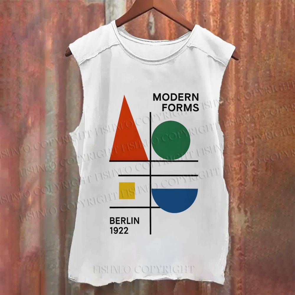 Unisex Casual Geometric Art Printed Tank Top