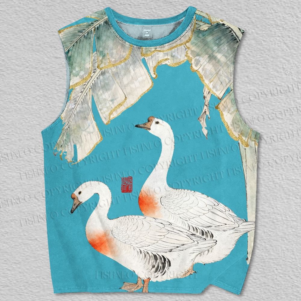 Unisex Vintage Silly Goose Printed Tank Top
