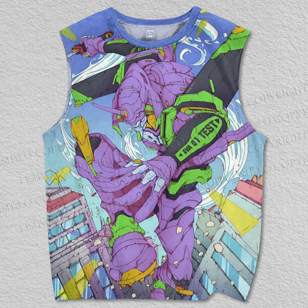 Unisex Neon Genesis Evangelion Unit 01 Printed Tank Top