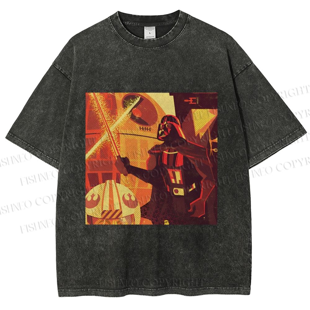 Unisex Star Wars Darth Vader Printed Washed Tee