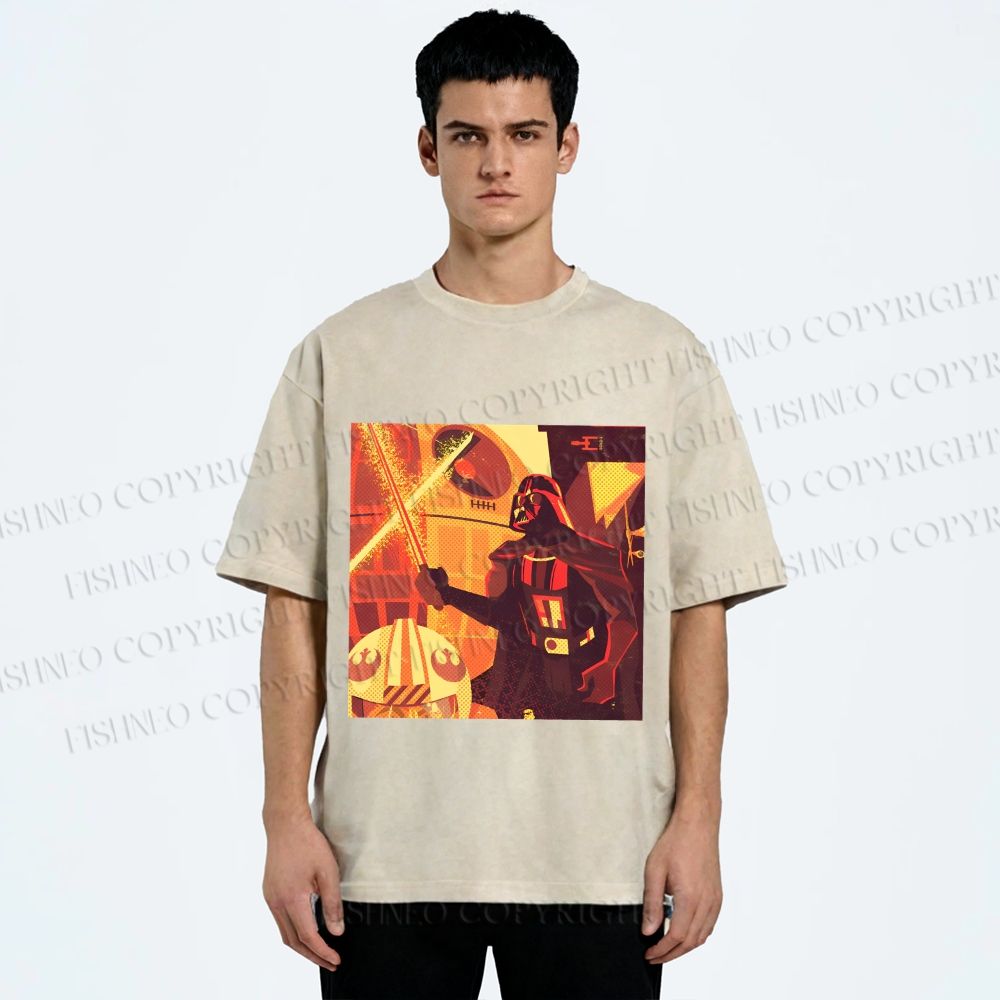 Unisex Star Wars Darth Vader Printed Washed Tee