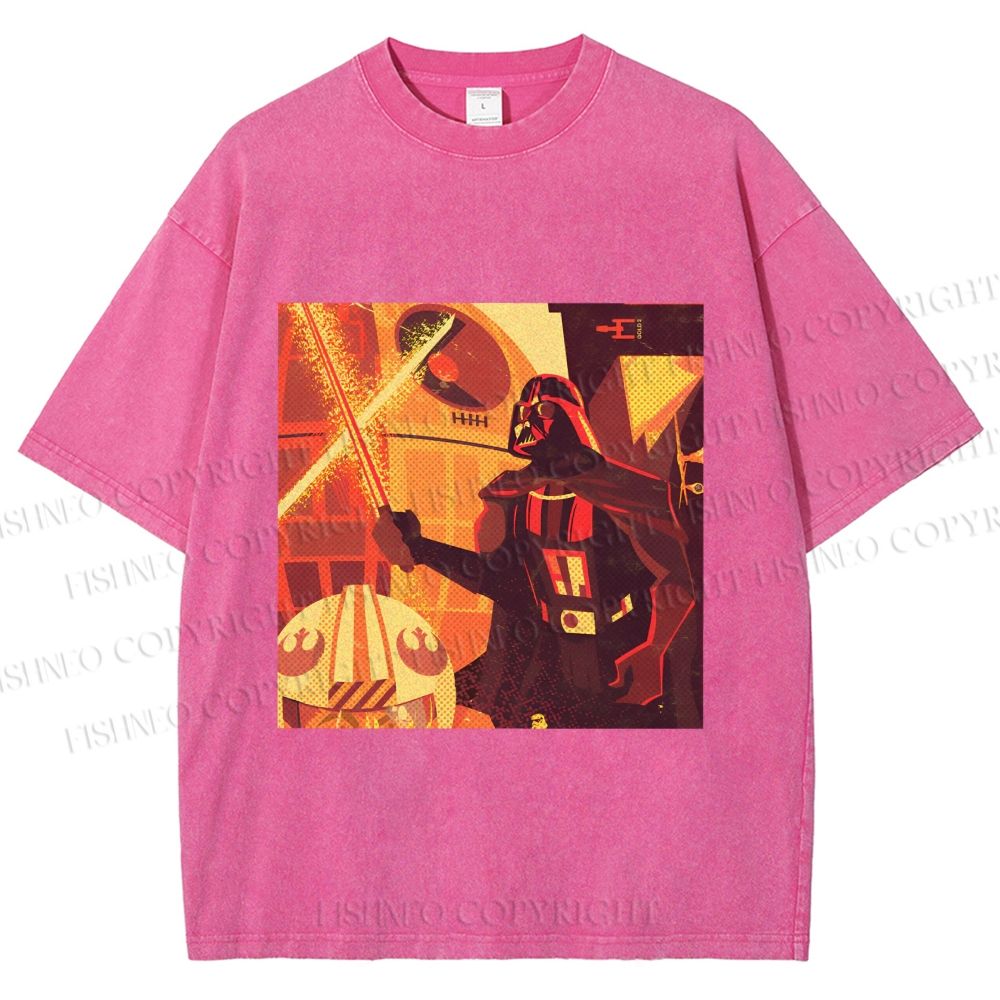 Unisex Star Wars Darth Vader Printed Washed Tee