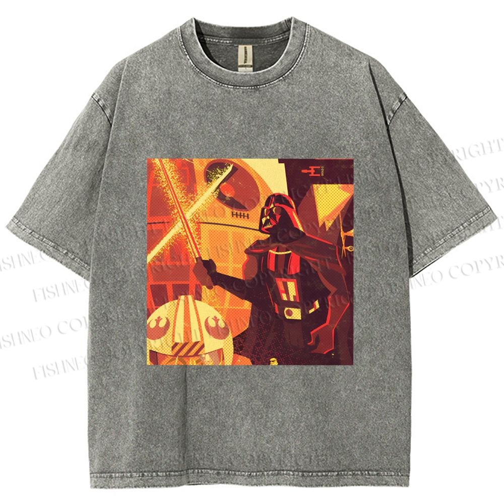 Unisex Star Wars Darth Vader Printed Washed Tee