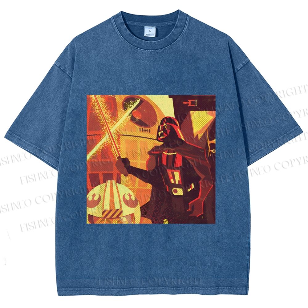 Unisex Star Wars Darth Vader Printed Washed Tee
