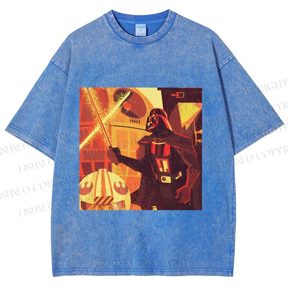 Unisex Star Wars Darth Vader Printed Washed Tee