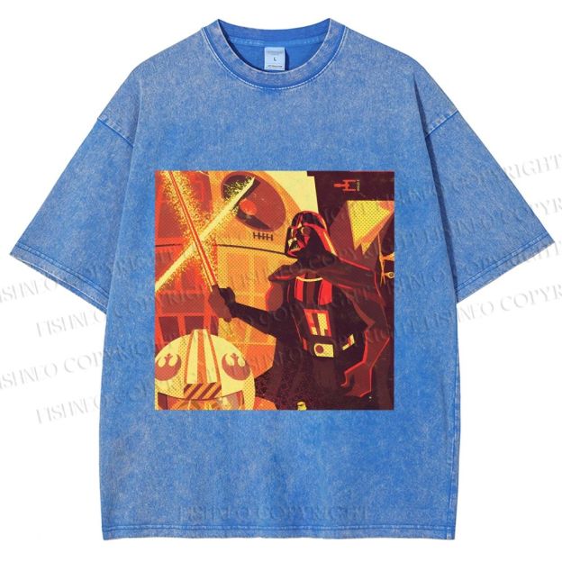 Unisex Star Wars Darth Vader Printed Washed Tee