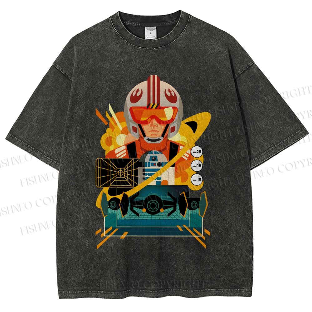 Unisex Star Wars Luke Skywalker Printed Washed Tee