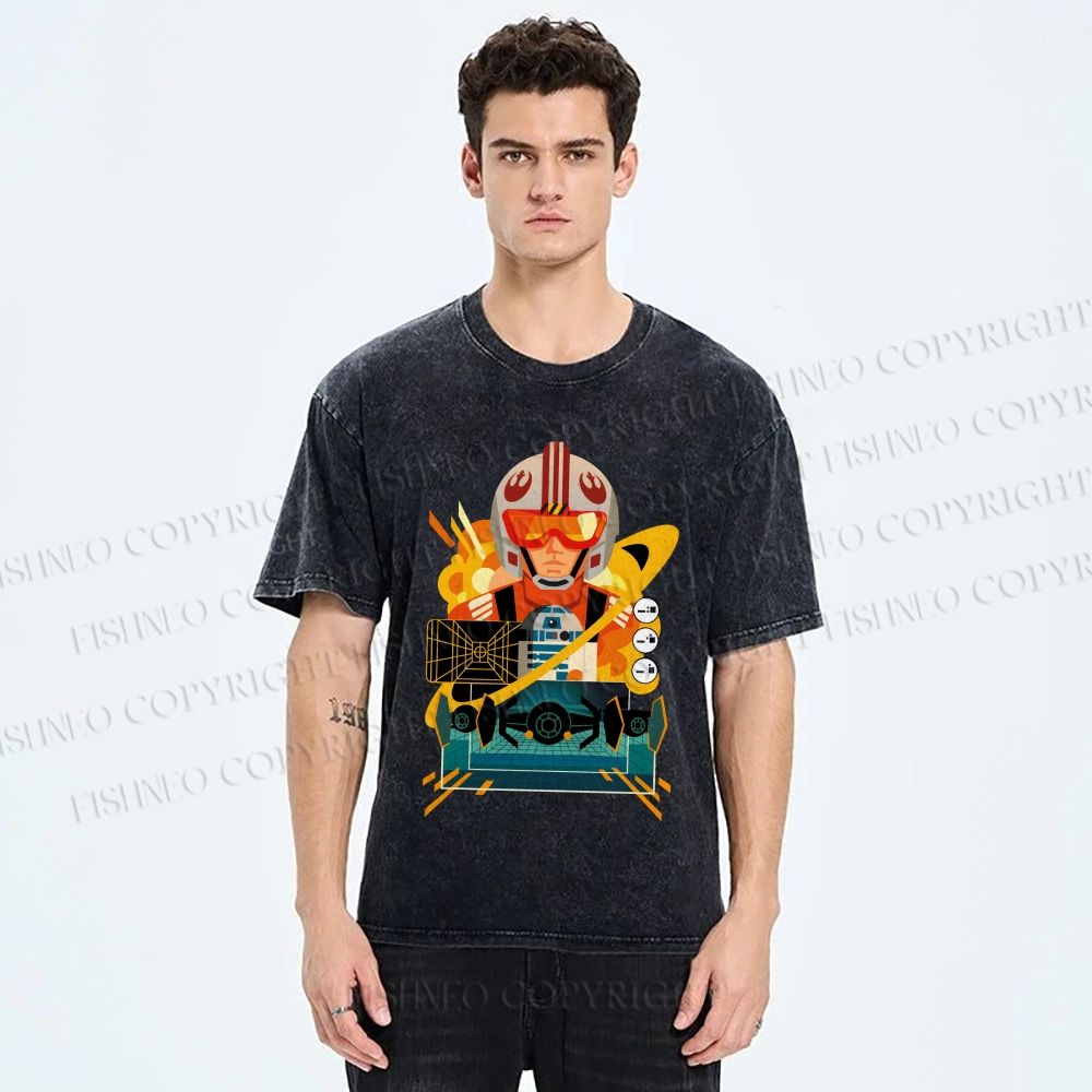 Unisex Star Wars Luke Skywalker Printed Washed Tee