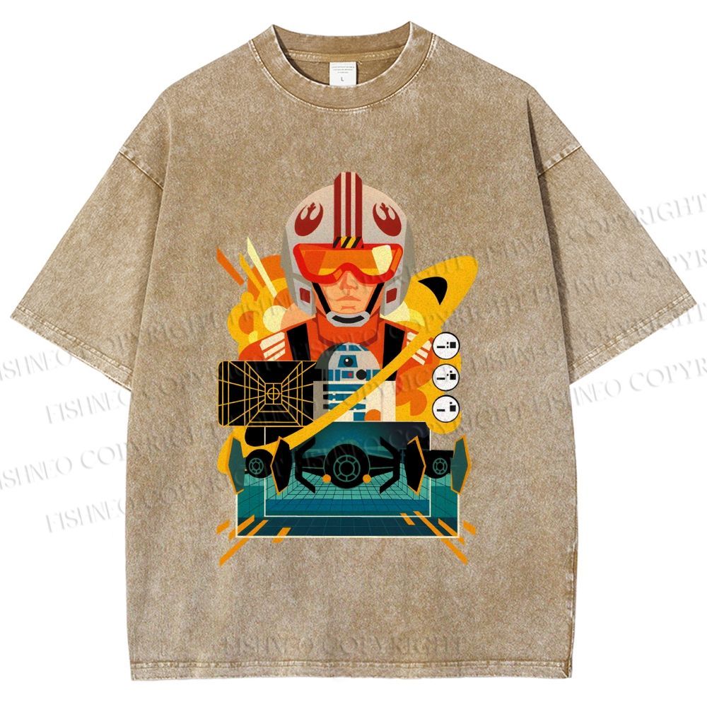 Unisex Star Wars Luke Skywalker Printed Washed Tee