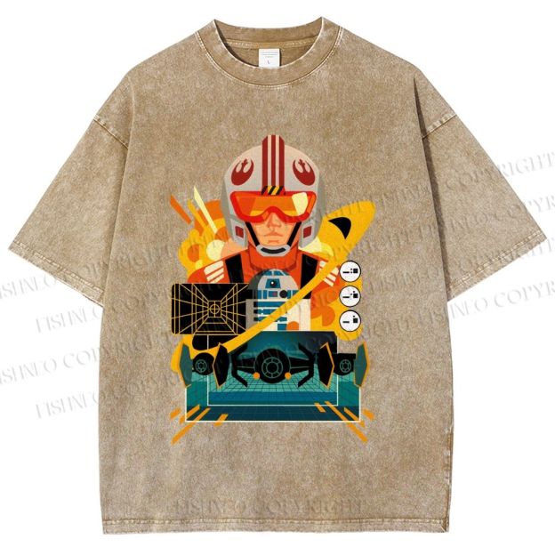 Unisex Star Wars Luke Skywalker Printed Washed Tee