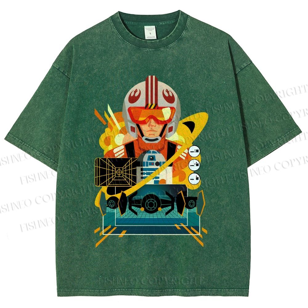Unisex Star Wars Luke Skywalker Printed Washed Tee