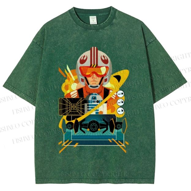 Unisex Star Wars Luke Skywalker Printed Washed Tee