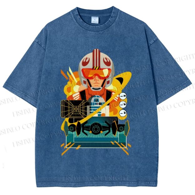 Unisex Star Wars Luke Skywalker Printed Washed Tee