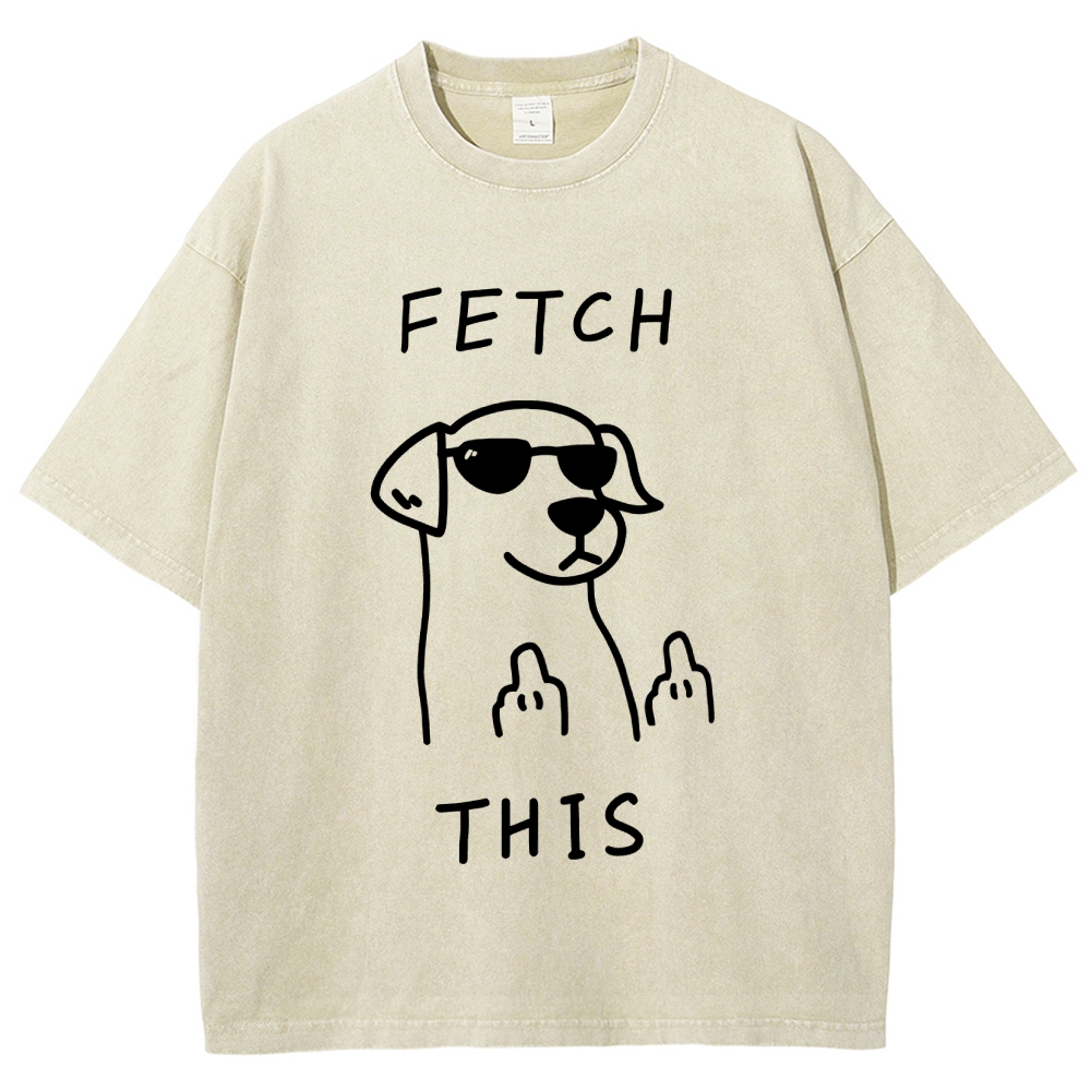 Unisex Rebellious Dog Washed T-Shirt