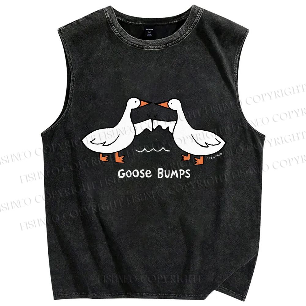 Unisex Goose Bumps Printed Washed Tank Top