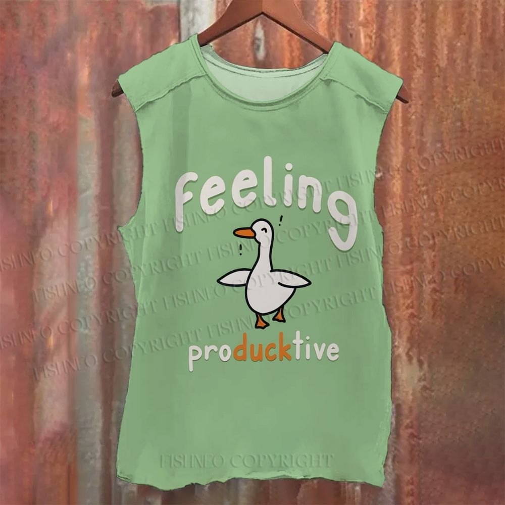 Unisex Casual Feeling Producktive Printed Tank Top