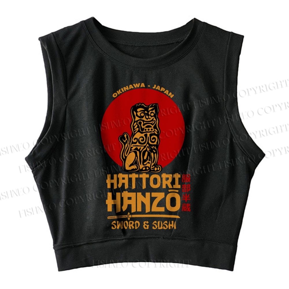Hattori Hanzo Sleeveless Crop Tops