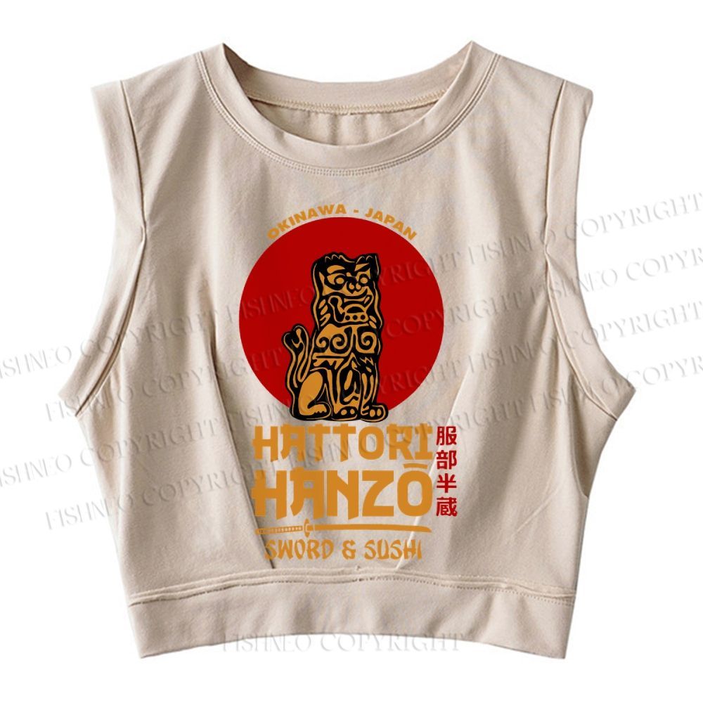 Hattori Hanzo Sleeveless Crop Tops
