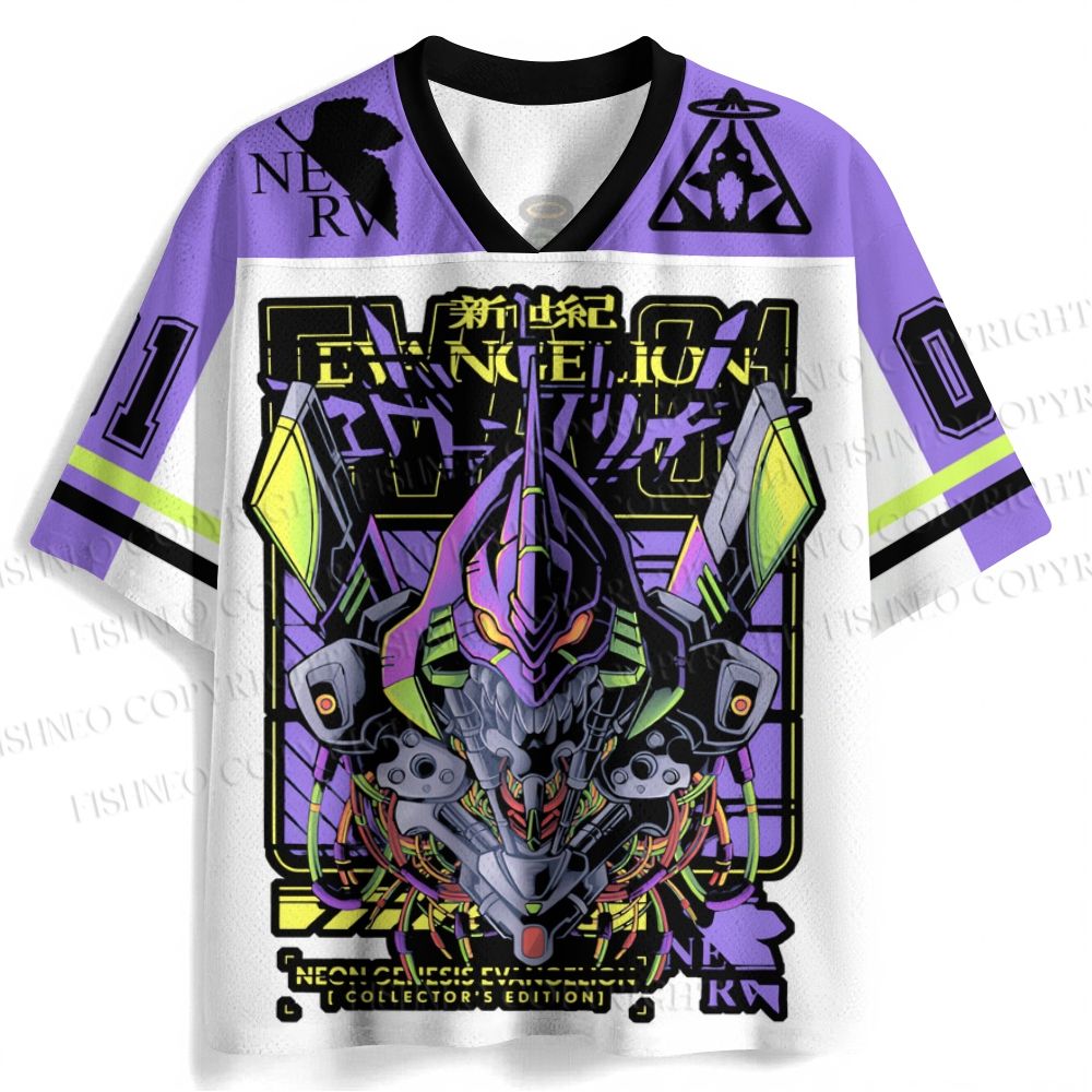 Neon Genesis Evangelion Unit 01 Jersey Shirts