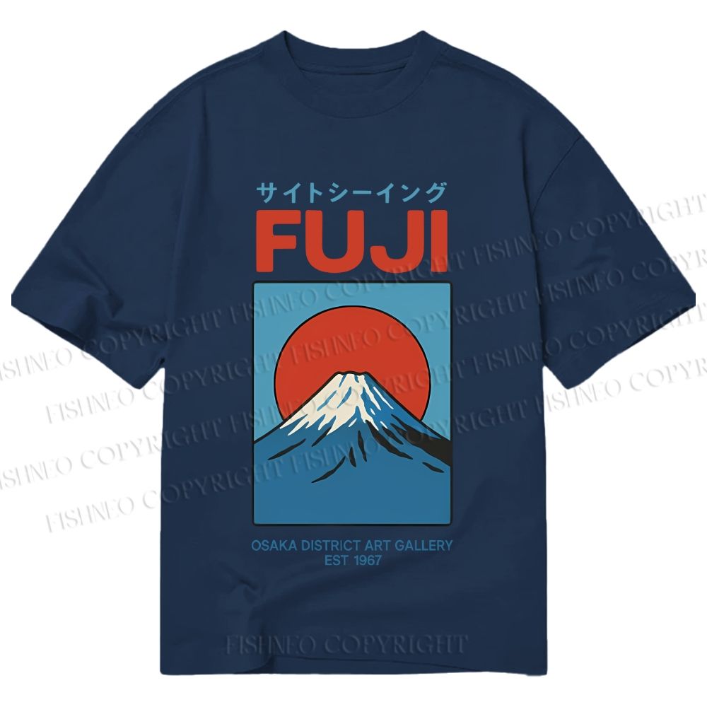 Unisex Classic Cotton Osaka Mount Fuji Printed T-shirt