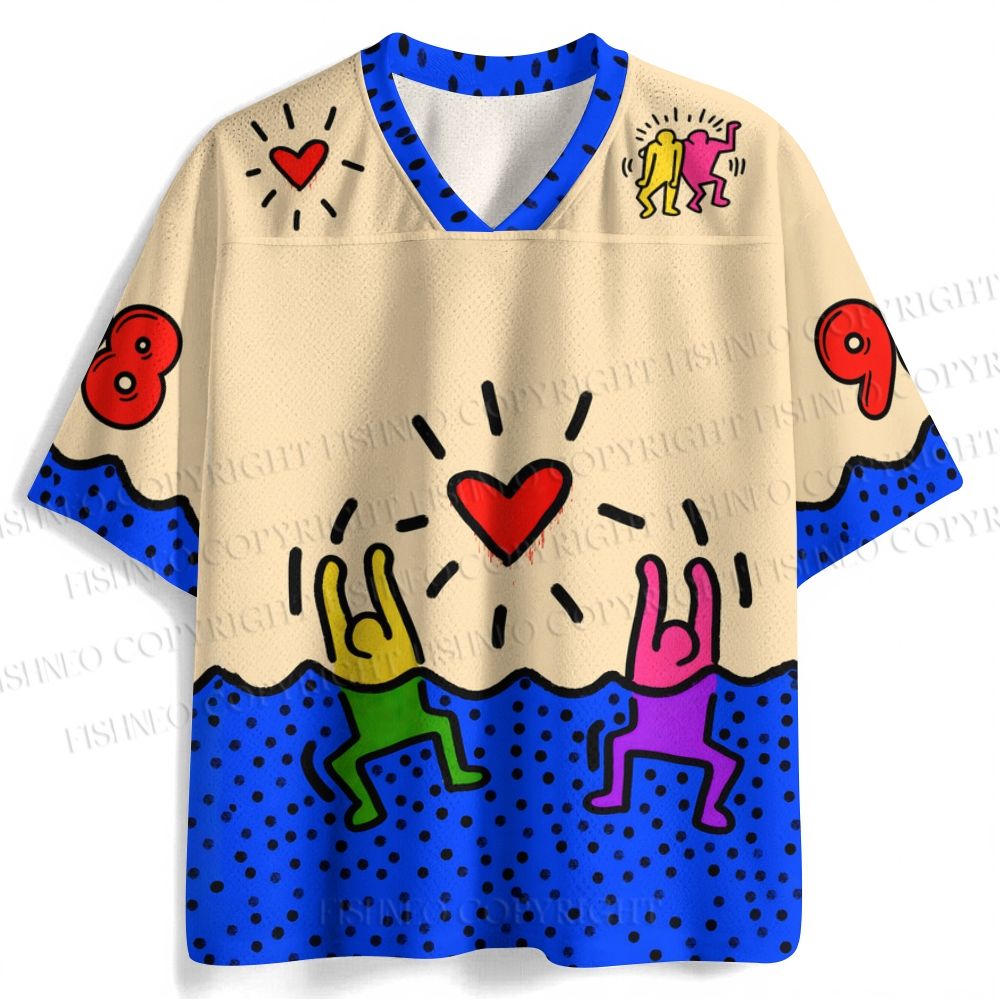 Keith Haring Swimming Figures Jersey Shirts