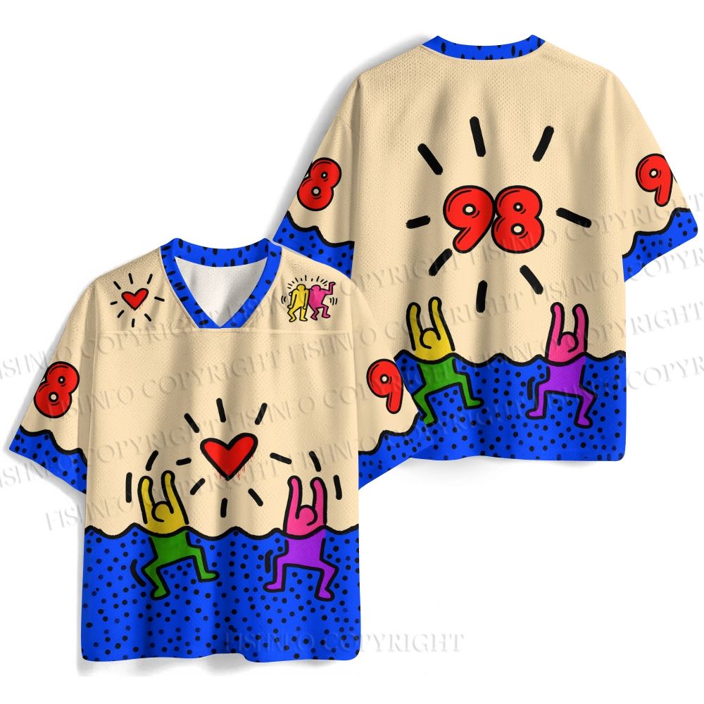 Keith Haring Swimming Figures Jersey Shirts