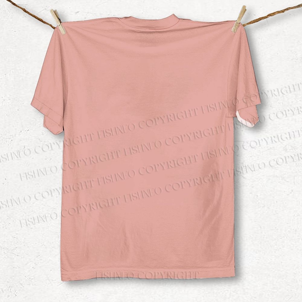 Unisex Vintage Crane Printed Classic Cotton T-shirt