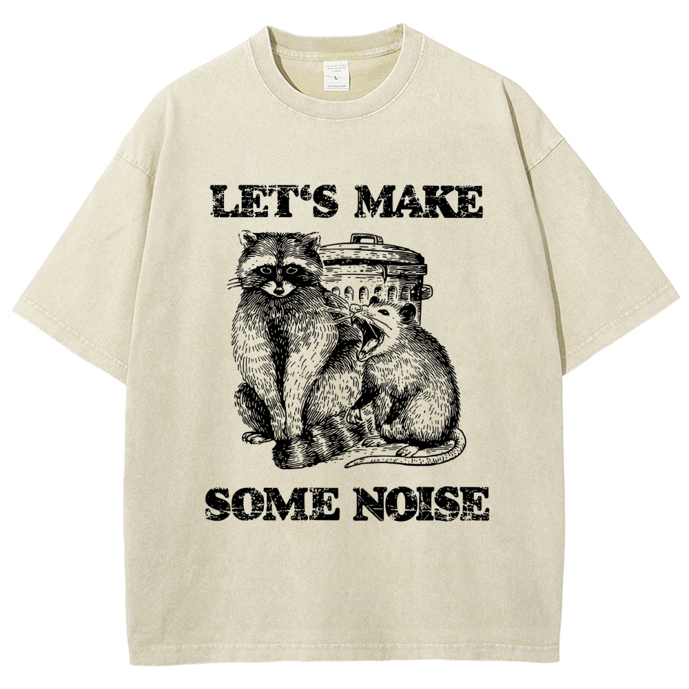 Noisy Raccoons And Possums Washed T-Shirt