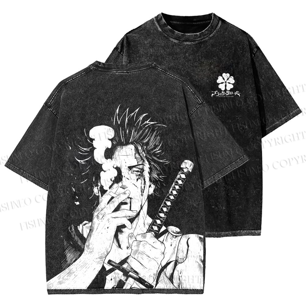 Unisex Yami Sukehiro Black Clover Printed Washed Tee