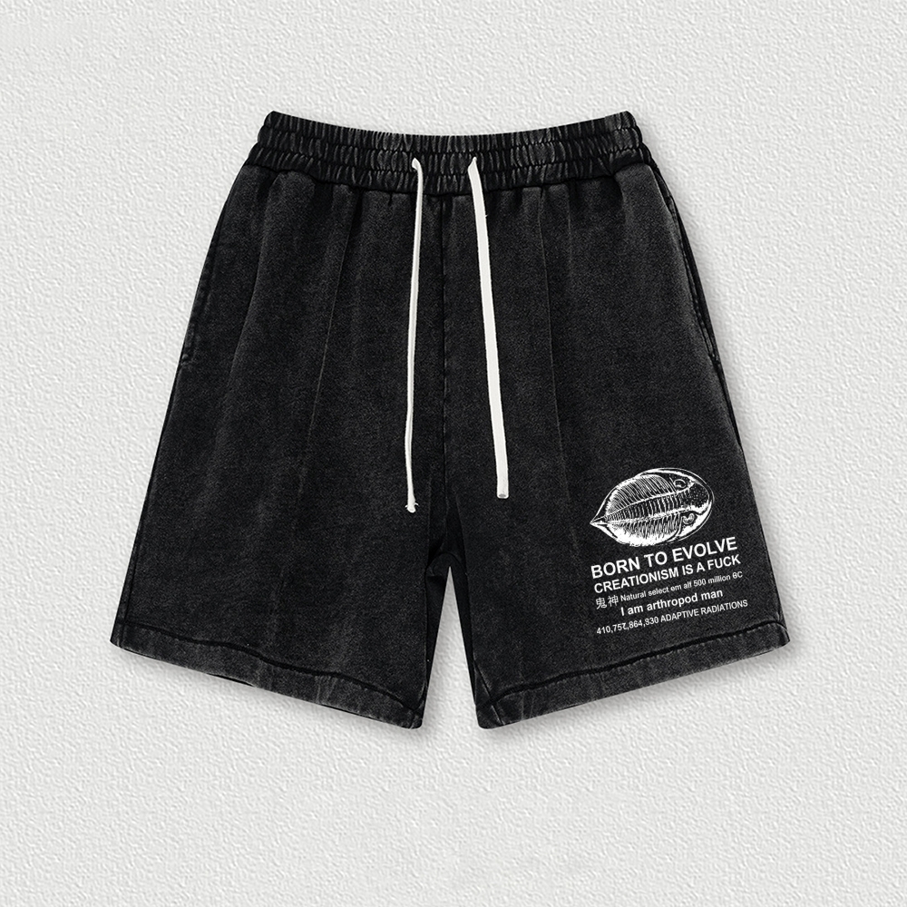 Born to Evolve Cotton Casual Shorts