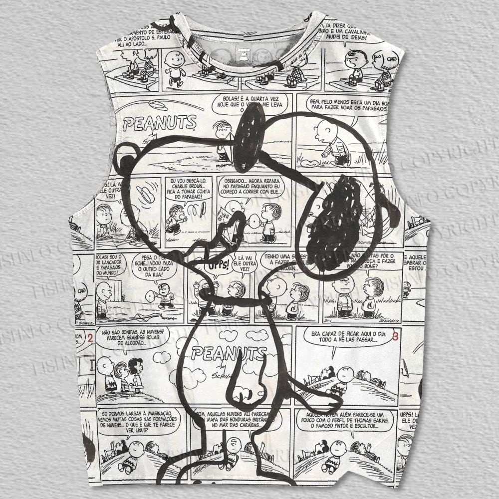Unisex Snoopy Peanuts Printed Tank Top