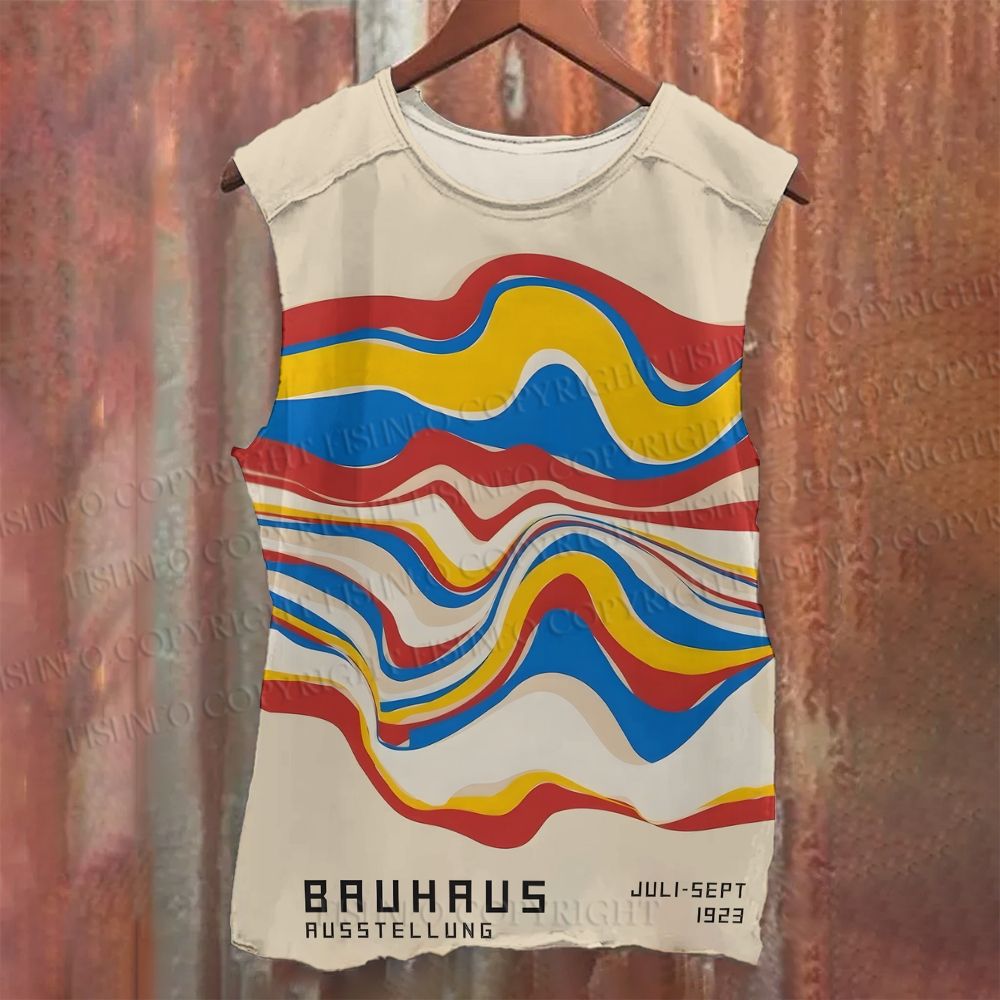 Unisex Casual Abstract Bauhaus Avantgarde Geometric Printed Tank Top