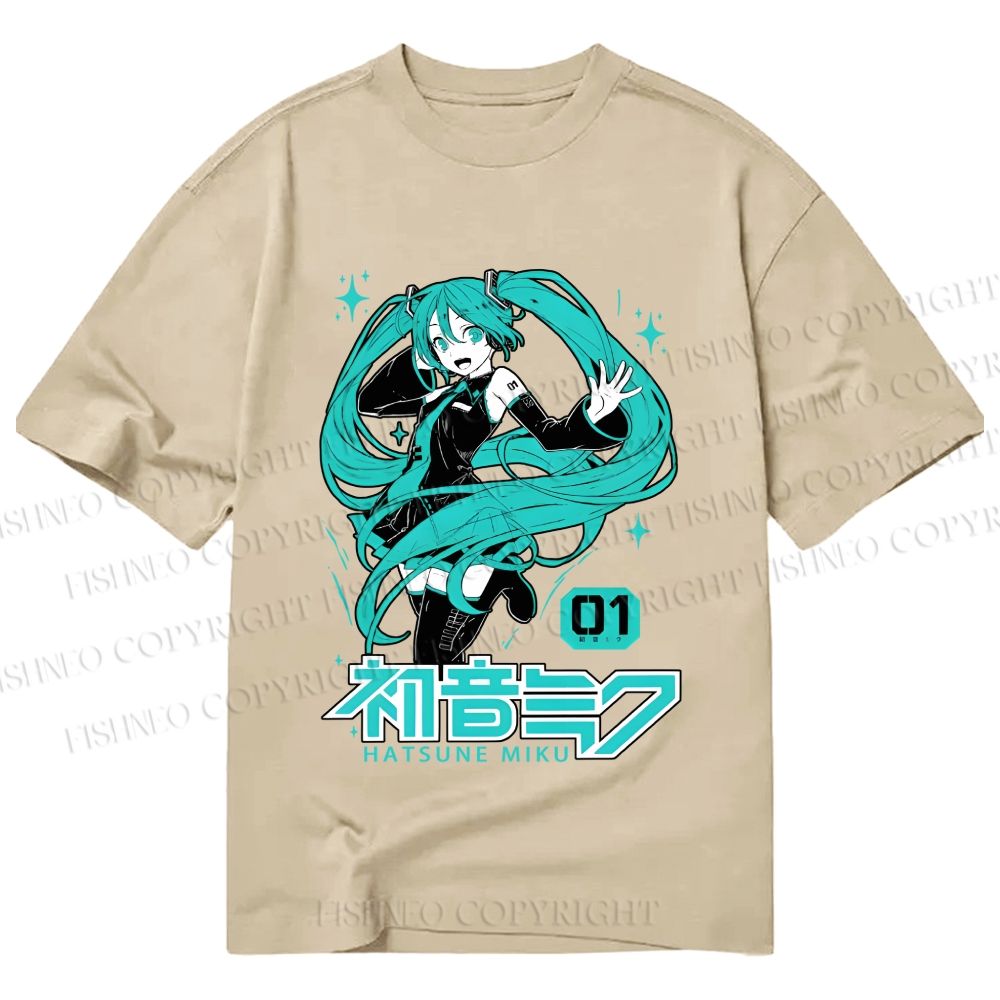 Unisex Classic Cotton Hatsune Miku Printed T-shirt