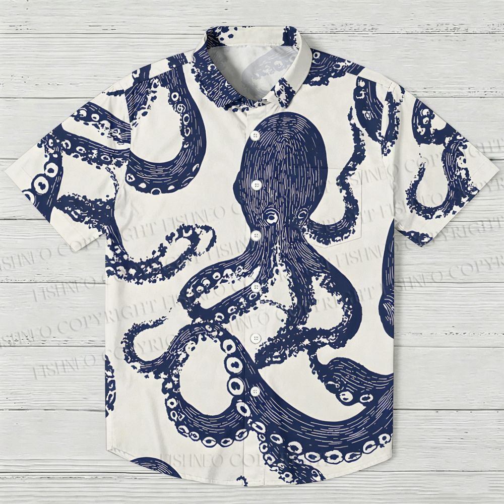 Ocean Octopus Aloha Hawaiian Shirt