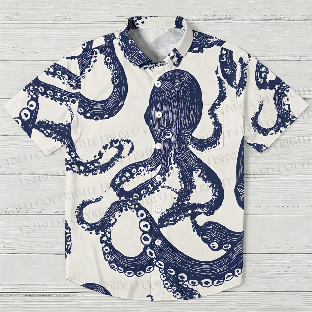 Ocean Octopus Aloha Hawaiian Shirt