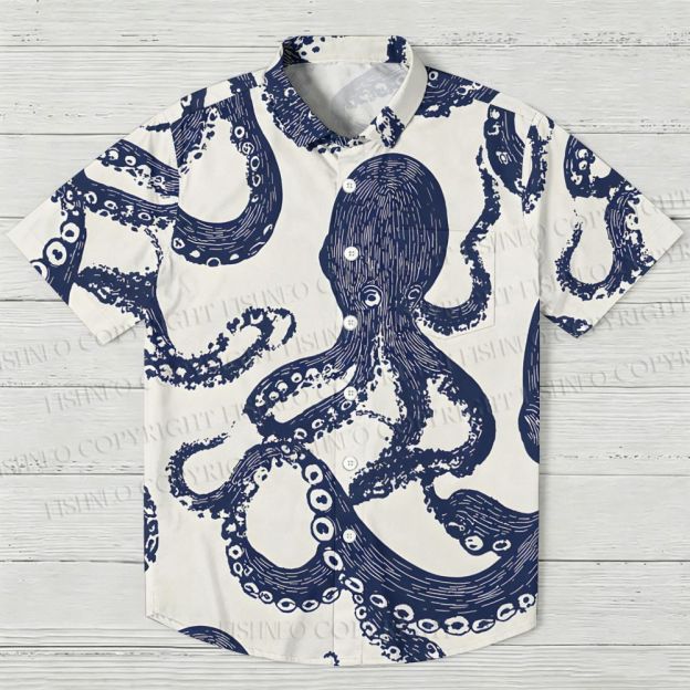 Ocean Octopus Aloha Hawaiian Shirt