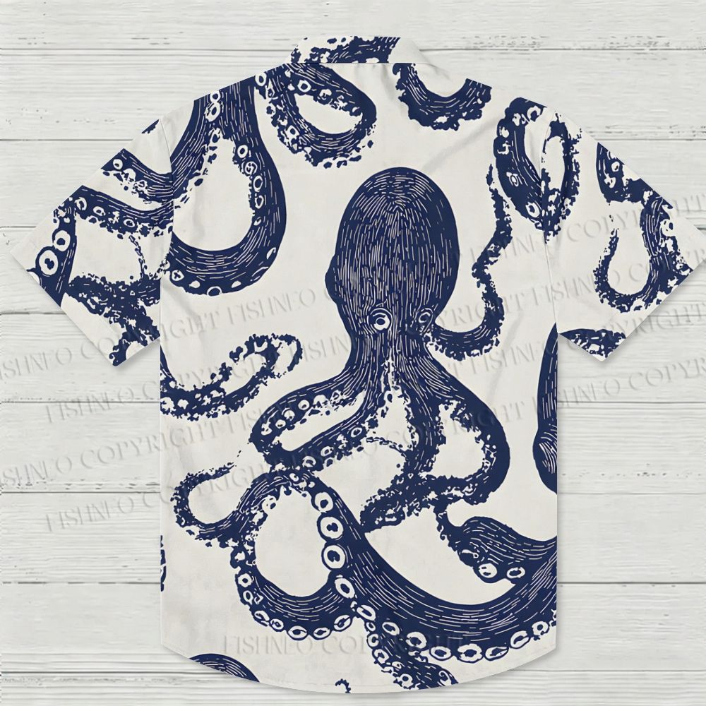 Ocean Octopus Aloha Hawaiian Shirt