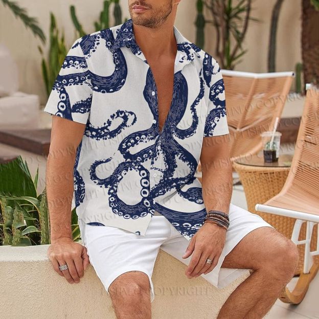 Ocean Octopus Aloha Hawaiian Shirt – Fishneo