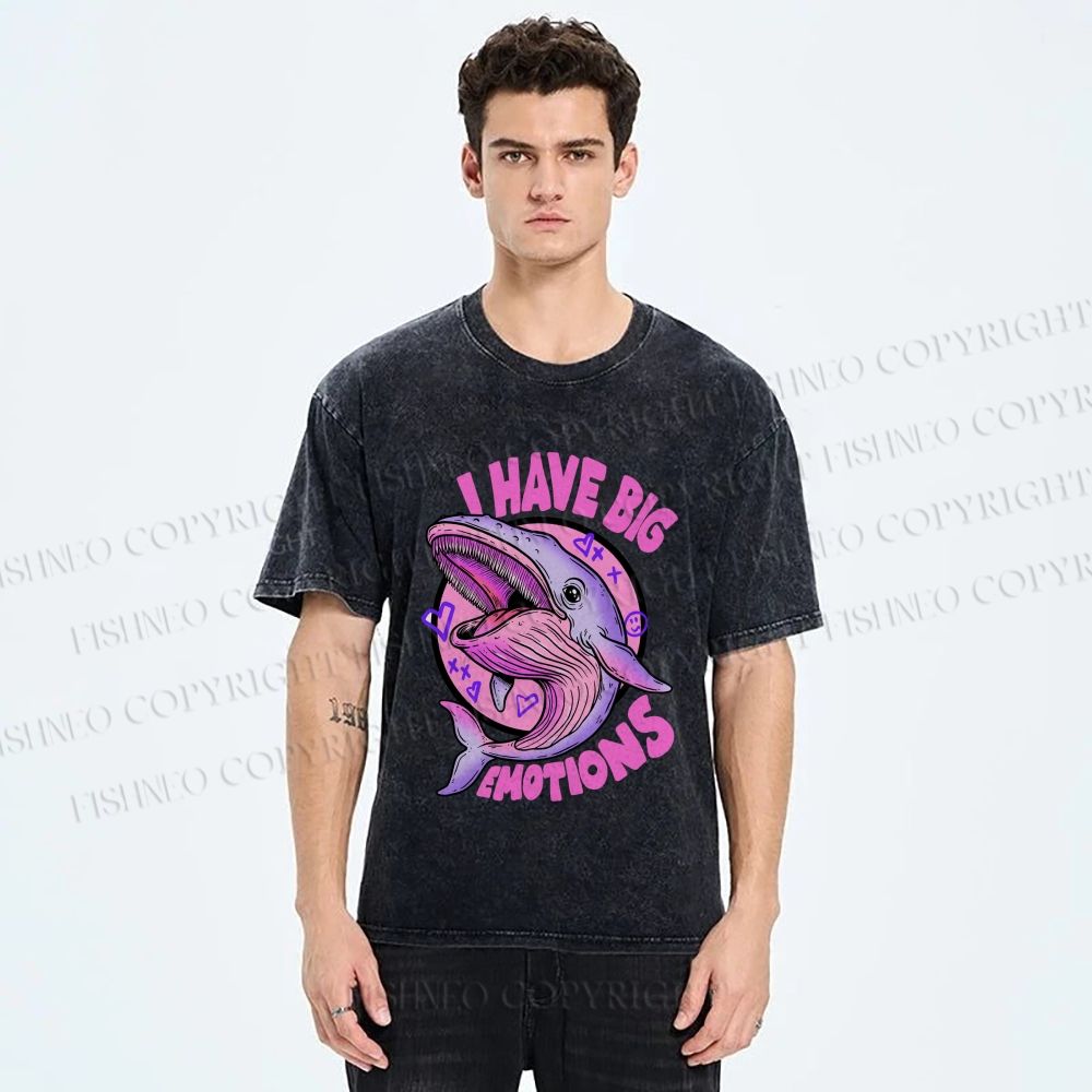 Unisex I HAVE BIG EMOTIONS Printed Washed Tee